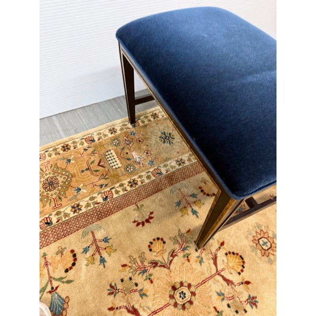 Bespoke Sapphire Velvet Bench For Sale - Image 12 of 12