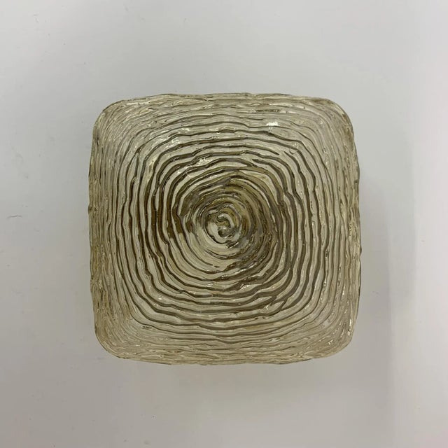 Metal Glass Ceiling / Wall Lamp from Glashütte Limburg, 1970s For Sale - Image 7 of 7