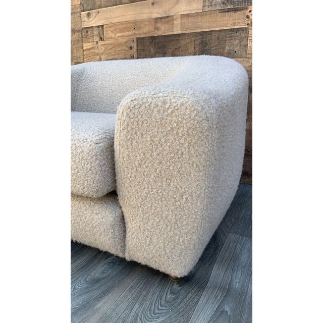 MCM Karpen Club Chair Newly Reupholstered in Boucle For Sale - Image 9 of 9