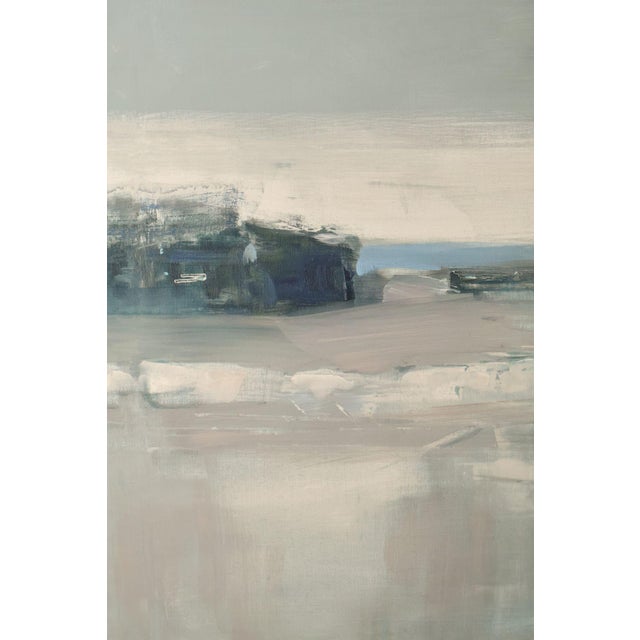 Wood Late 20th Century Abstract Ocean Landscape Painting, 'Off the Path' For Sale - Image 7 of 18