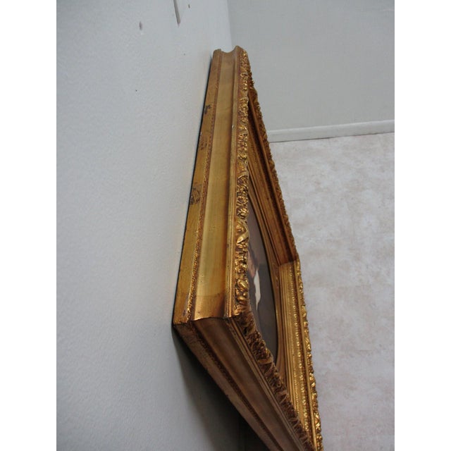 Metal Antique Italian Gold Gilt Carved Portrait Frame Oil Painting Antique For Sale - Image 7 of 12