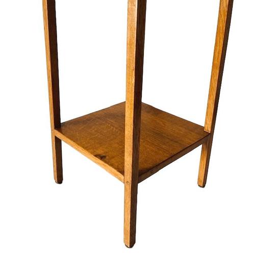 Wood Antique Art and Crafts Pedestal Plant Table, 1890s For Sale - Image 7 of 8