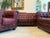 Chesterfield Leather Sofa and Chairs, Set of 3 For Sale - Image 3 of 18