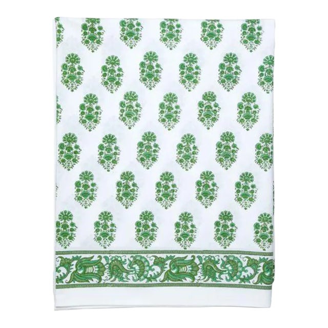 Riya Queen Bed Green Fitted Sheet For Sale
