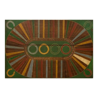 Antique Large Horse Racetrack Gameboard For Sale