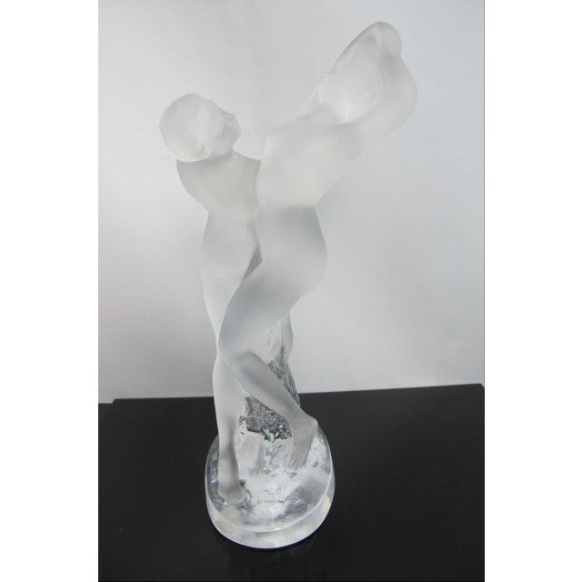 Lalique Crystal Deux Danseuses Two Nude Female Dancers 10" Art Deco Sculpture For Sale - Image 12 of 17