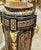 2020s Black Wood Pedestal With Bronze Accents, Gold Leaf Details & Marble Top For Sale - Image 5 of 6