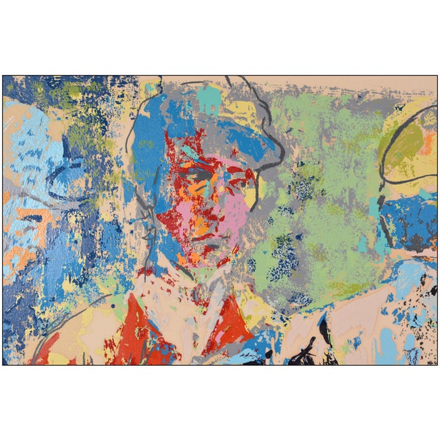 Modern 1974 Four Jockeys Modern Red Serigraph LeRoy Neiman For Sale - Image 3 of 6