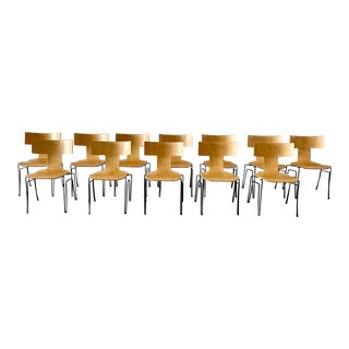 John Hutton for Donghia Klismos Style Anziano Beechwood Dining Chairs- a Set of 12 For Sale