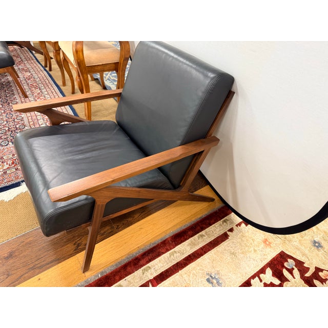 Mid-Century Modern Mid Century Style Pair of Chairs and Ottoman 3 PCS For Sale - Image 3 of 8