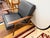 Mid-Century Modern Mid Century Style Pair of Chairs and Ottoman 3 PCS For Sale - Image 3 of 8
