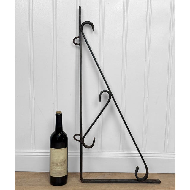 Victorian Antique Large Victorian Wrought Iron Hanging Sign / Planter Bracket For Sale - Image 3 of 8
