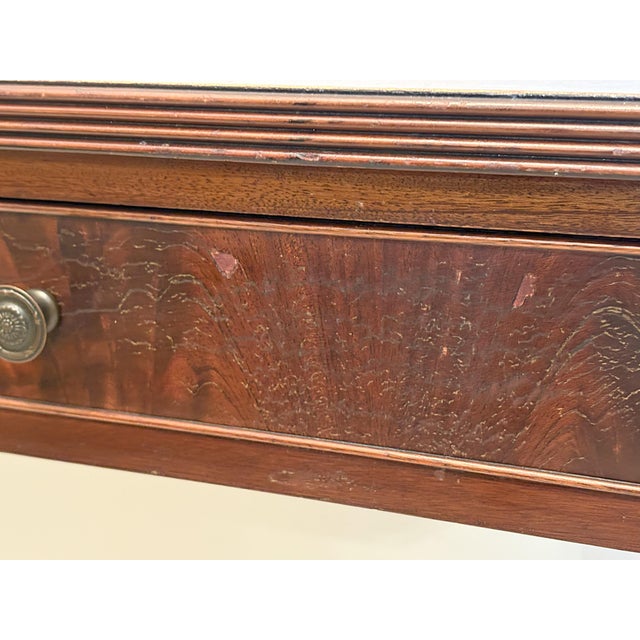 Vintage English Regency Drop Leaf Mahogany Console/ Sofa Table For Sale - Image 9 of 12