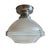 This is a great pair of vintage Holophane prismatic and ribbed glass flushmount light fixtures. Great with any style of...