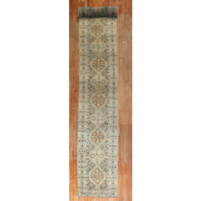 Textile Antique Zabihi Collection Long Persian Malayer Runner - 2'8" x 17'9" For Sale - Image 7 of 10