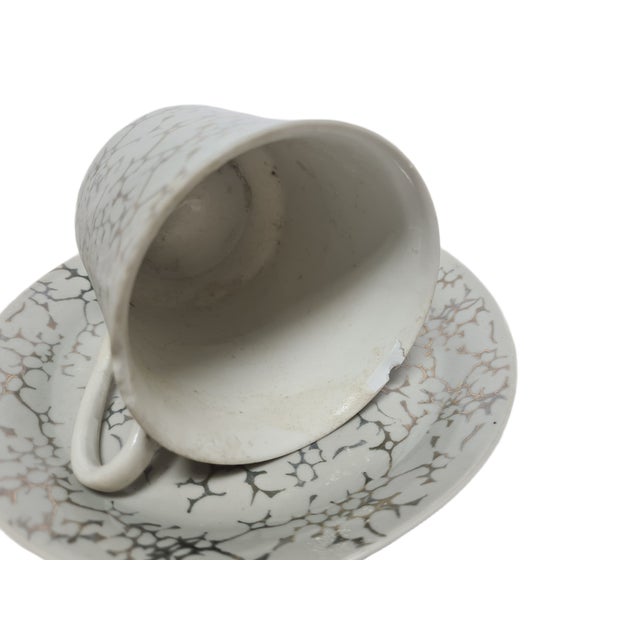 Ceramic Vintage Polish Cup and Saucer from Wałbrzych Pottery, 1970s, Set of 2 For Sale - Image 7 of 12
