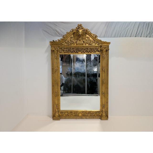 Large Ornate Gold Mirror, 1980s For Sale - Image 3 of 6