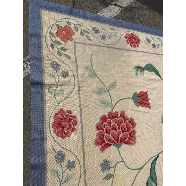 11ft 8in × 13ft 11in Starck Portuguese Petit-Point Area Rug For Sale - Image 10 of 12