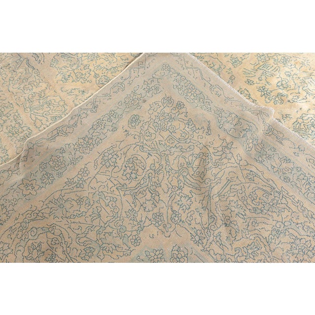 Textile Fine Anitque Indian Animal Hand Knotted Wool Rug For Sale - Image 7 of 8