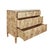 Worlds Away Matthew Izzo Home Michelle Light Burlwood Four Door Chest With Glass Top and Brass Knobs For Sale - Image 4 of 9