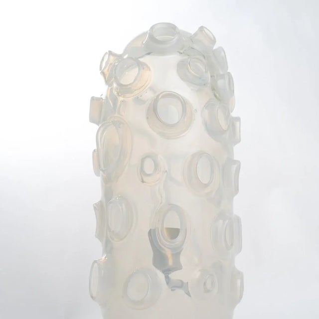 Contemporary Limited Edition Handblown Opaline Art Glass Lamp, "caldera" For Sale - Image 3 of 7