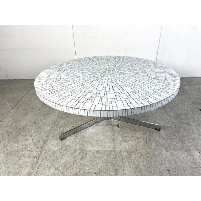 Vintage Ceramic Mosaic Coffee Table attributed to Heins Lilienthal, 1960s For Sale - Image 6 of 11