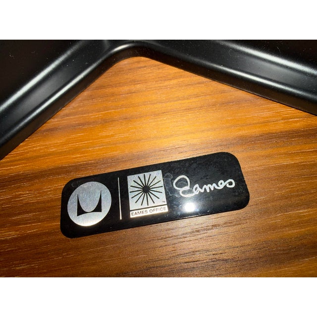 Wood Eames for Herman Miller Grey Leather and Wood Lounge Chair For Sale - Image 7 of 7