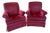 Vintage 1990s Pair of Flexsteel Burgundy/Dark Plum Club Chairs or Lounge Chairs For Sale