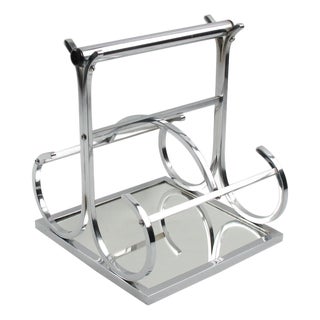 1930s Jacques Adnet Art Deco Barware Bottle Holder Carrier For Sale