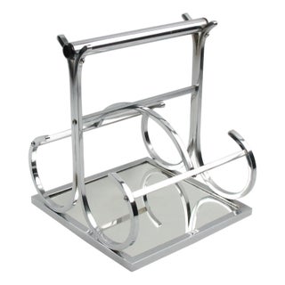 Jacques Adnet Art Deco Barware Bottle Holder Carrier For Sale