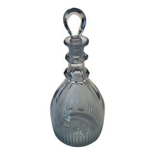 Circa 1800 Anglo-Irish Cut Crystal Prussian Decanter With Lozenge Stopper For Sale