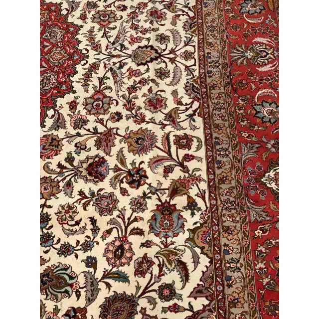 2020s Ivory Persian Tabriz Silk & Wool For Sale - Image 10 of 12