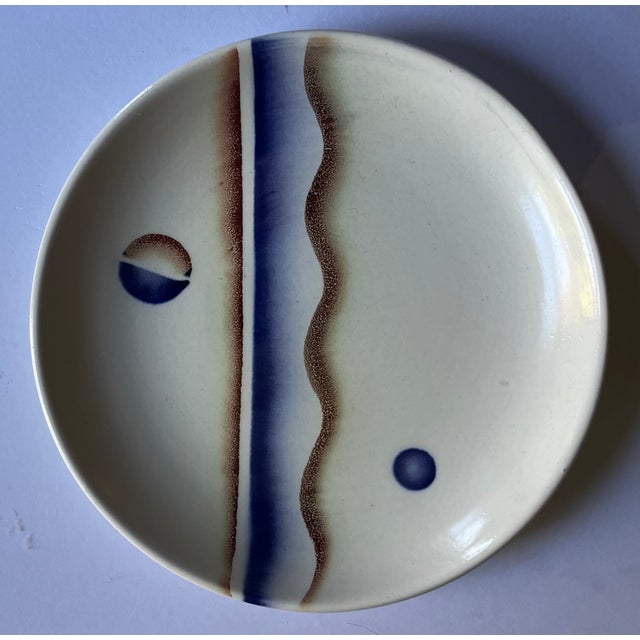 1920s Antique 1920's French Art Deco Porcelain Plates - Set of 6 For Sale - Image 5 of 15