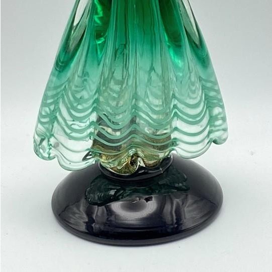 Murano Salviati Peasant Woman Wine Bearer Sculpture/Figurine With Gold Flecks and Gold Leaf (Vintage 1960s) For Sale - Image 12 of 18