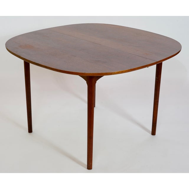 1960s Mid Century Modern Walnut Dining Tables and 4 Walnut Caned Back Chairs by Jack Cartwright for Founders Furniture - Set of 5 For Sale - Image 9 of 18