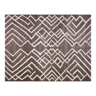 Vintage Turkish Anatolian Hand Made Natural Color Organic Wool Kilim,7'8"x11' For Sale