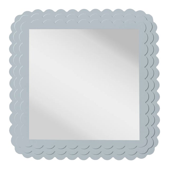 Fleur Home Carnival Krewe Square Mirror in Parma Gray, 48x48 For Sale