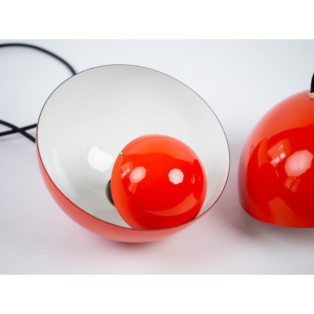 Paint Vintage FlowerPot Pendant Lamps by Verner Panton for Louis Poulsen, Set of 2 For Sale - Image 7 of 14