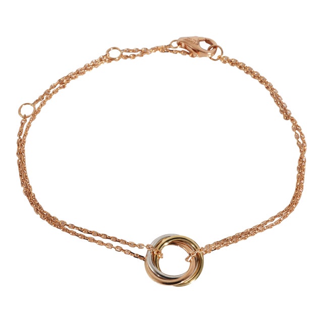 Cartier Trinity Bracelet, White Gold, Rose Gold, Yellow Gold | Chairish