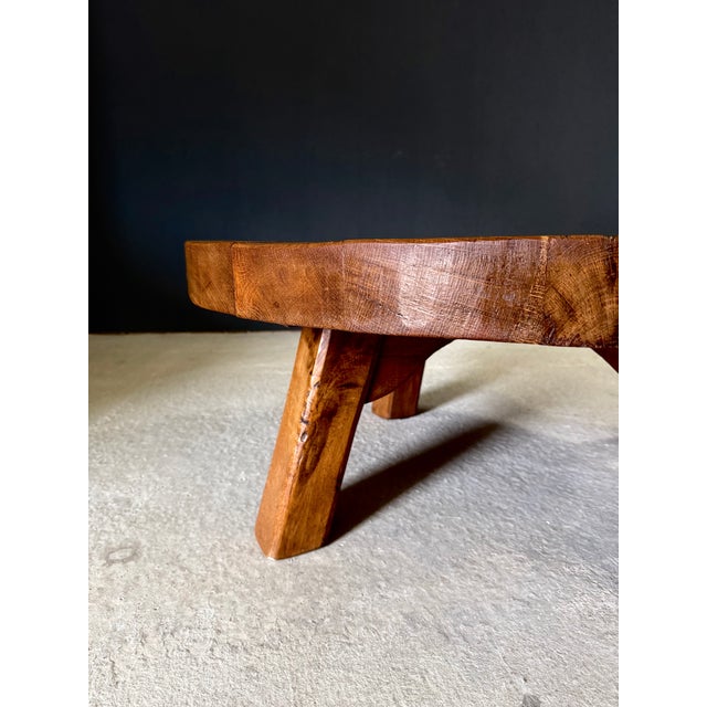 Brutalist Oak Coffee Table, Belgium, 1960s For Sale - Image 13 of 18