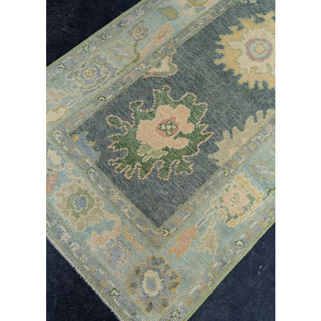 Turkish Turkish Oushak Rug 2'11" x 10'3" #19120 For Sale - Image 3 of 8