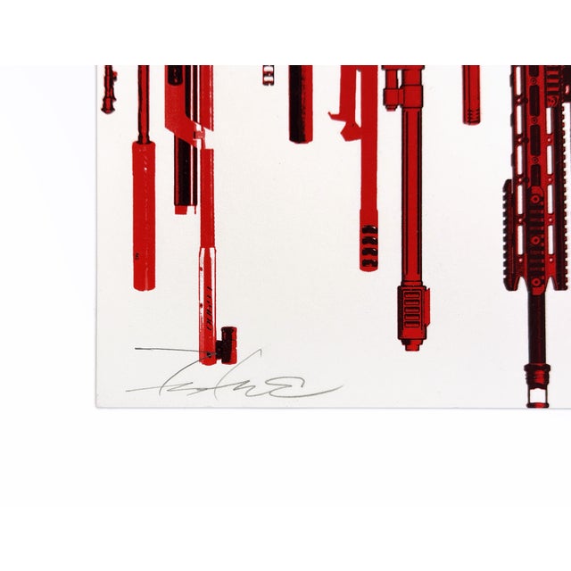 Screen print in colors on paper. Hand signed lower left by Futura. Hand numbered 89/100 lower right. Artwork size: 11.75 x...