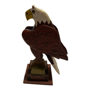 American Eagle Wood Folk Art Statue