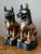Vintage Glazed Ceramic Foo Dogs - A Pair For Sale - Image 4 of 12