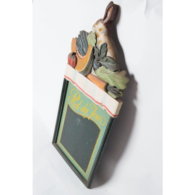 1970s 1970s Plat Du Jour Rabbit Chalk Board For Sale - Image 5 of 12