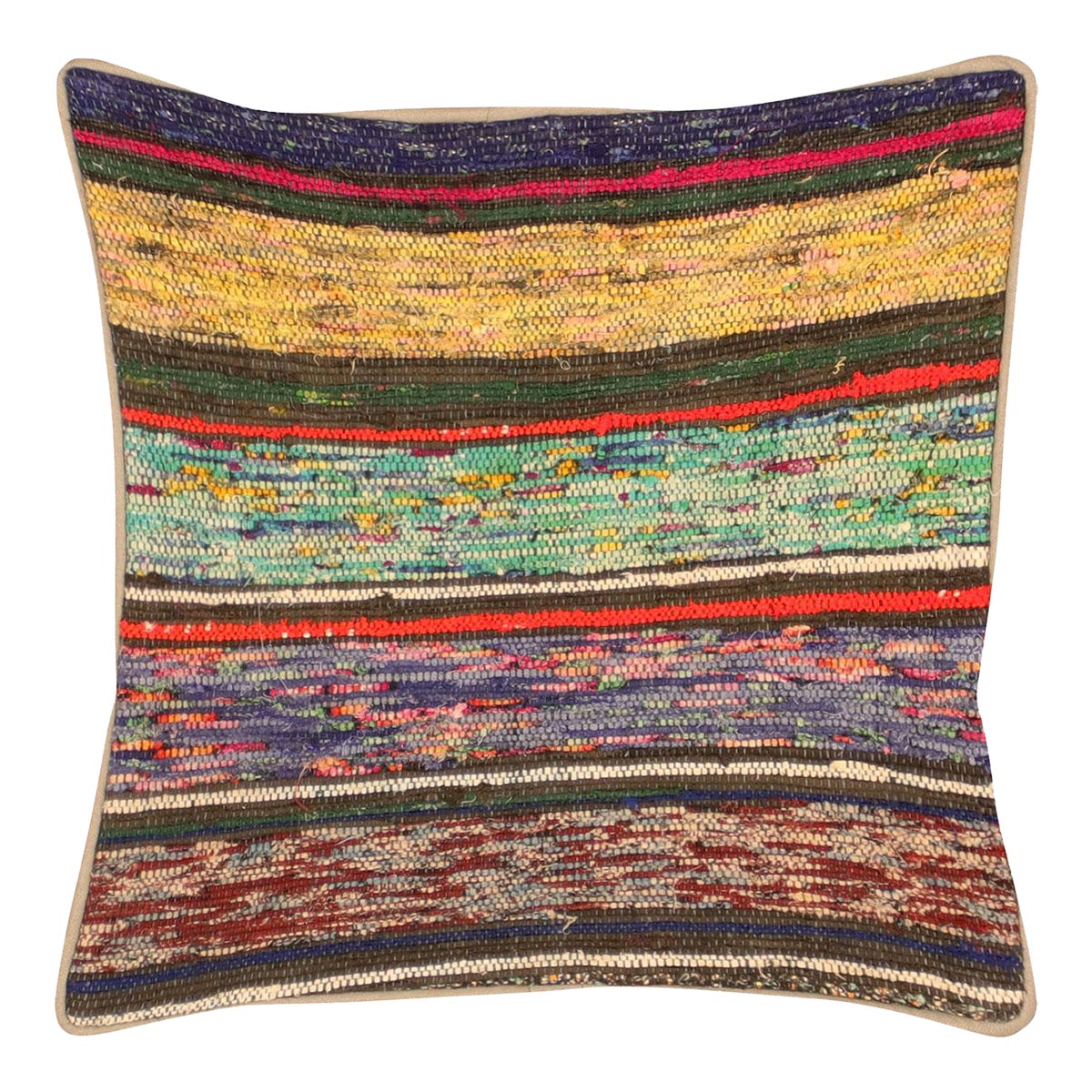 1960s Turkish Rag Pillow | Chairish
