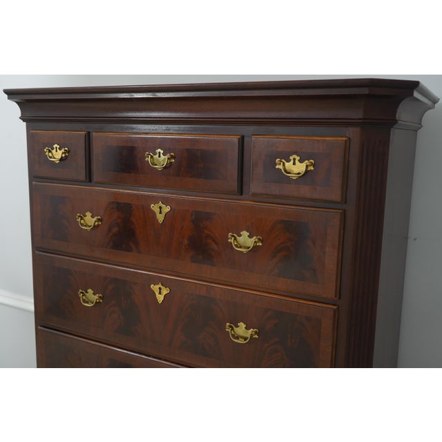 Century Large Mahogany Banded Chest on Chest For Sale In Philadelphia - Image 6 of 16