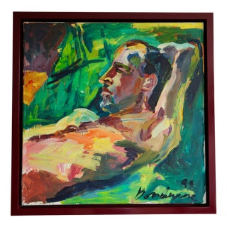 Luc Dondeyne, The Summer Nap, 1989, Oil on Canvas, Framed For Sale