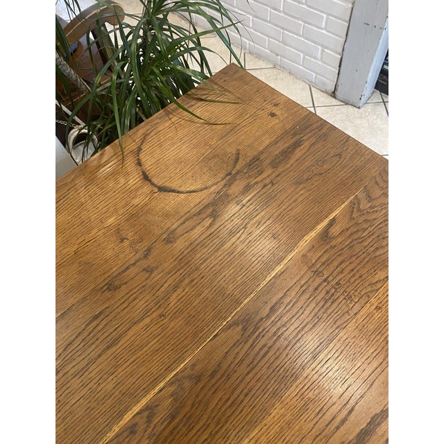 Five-Drawer Desk in Oak, 1950 For Sale - Image 11 of 18