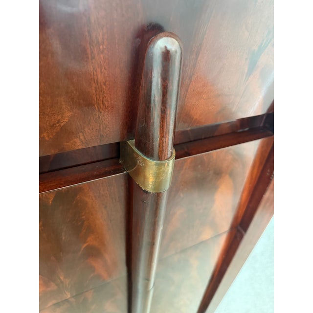 Brown Mid Century Modern Flame Mahogany Tall Dresser For Sale - Image 8 of 12